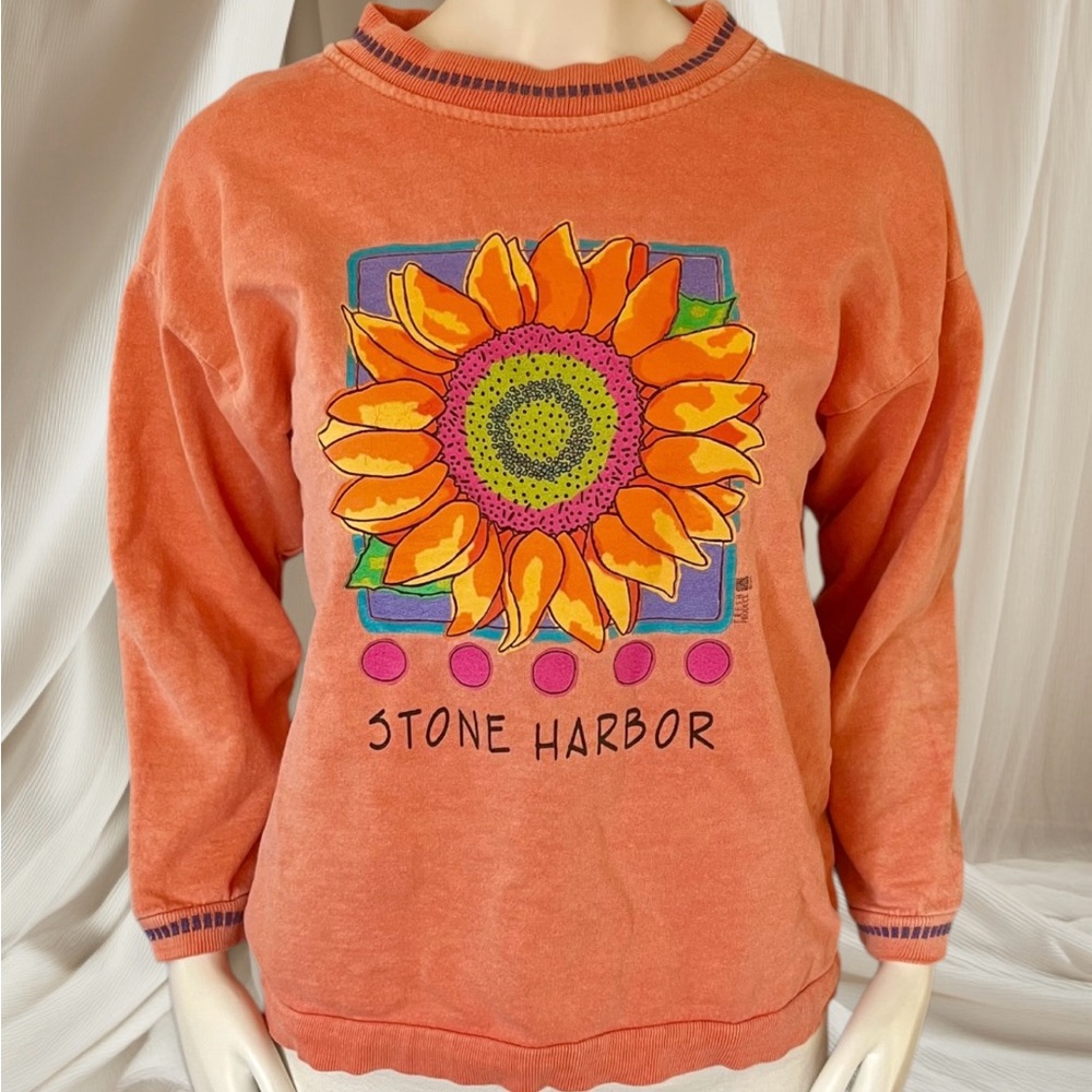 Vintage 100% cotton sunflower sweatshirt